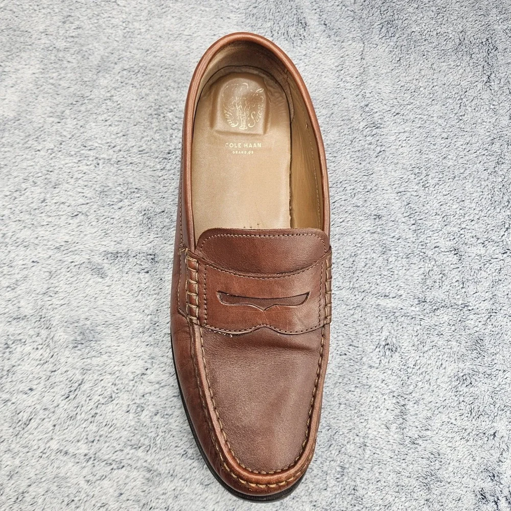 Cole Haan Pinch Grand OS Penny Loafers Mens 11 Hand Sewn Slip On Shoes Leather